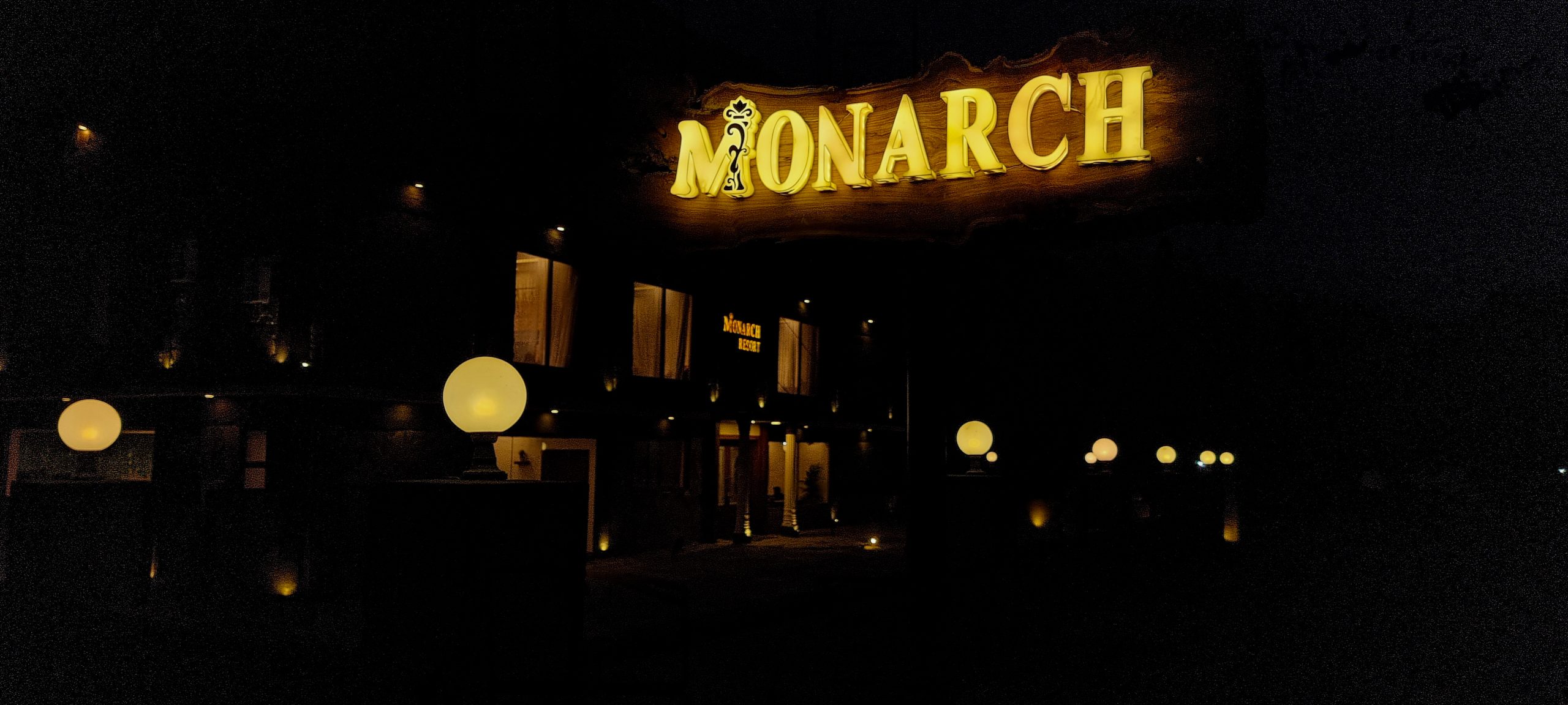 Night view of Monarch Resort Hunza